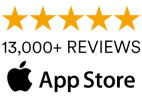 5 stars and 11,000+ Reviews on the App Store