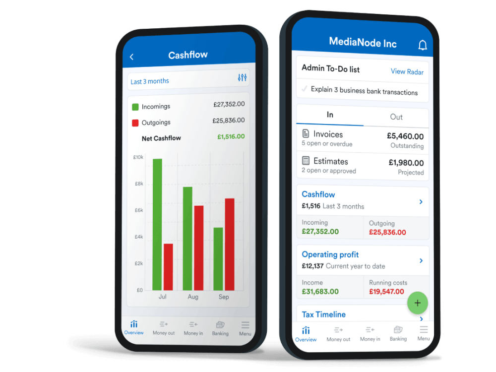Smartphone showing the FreeAgent app