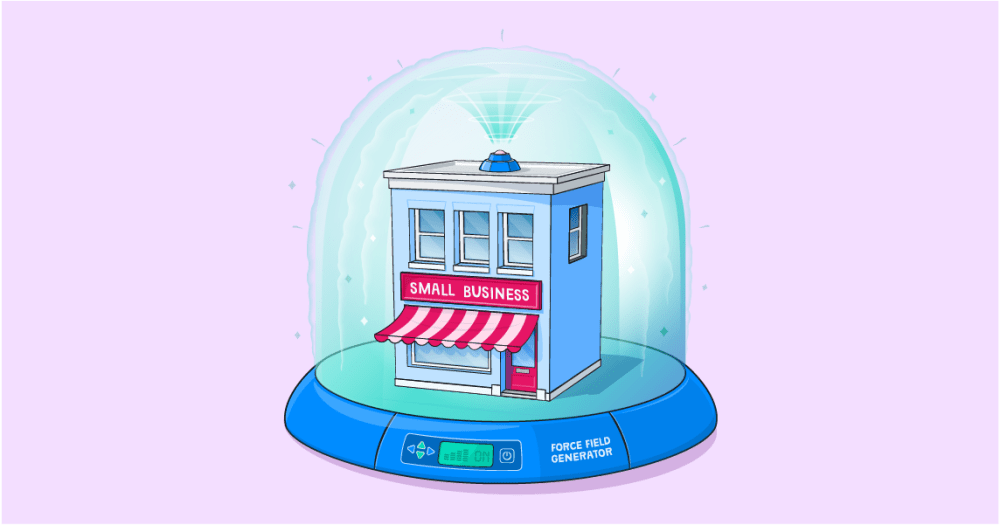 A small business protected inside a forcefield.