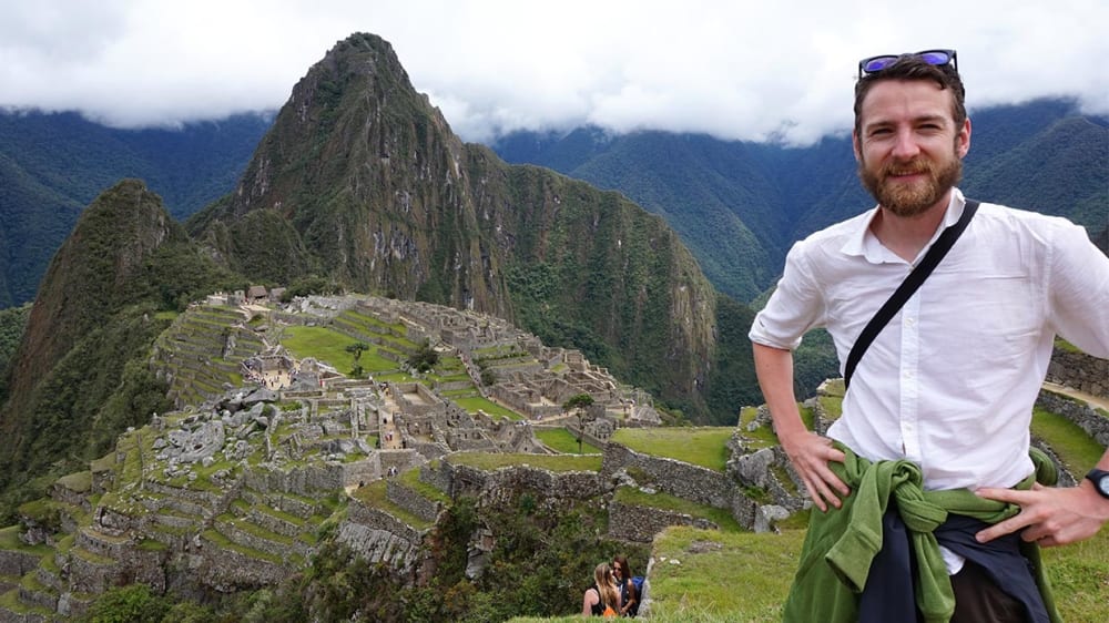Paddy Donnelly in front of Machu Pichu