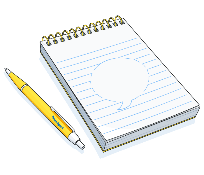 notepad with pen 