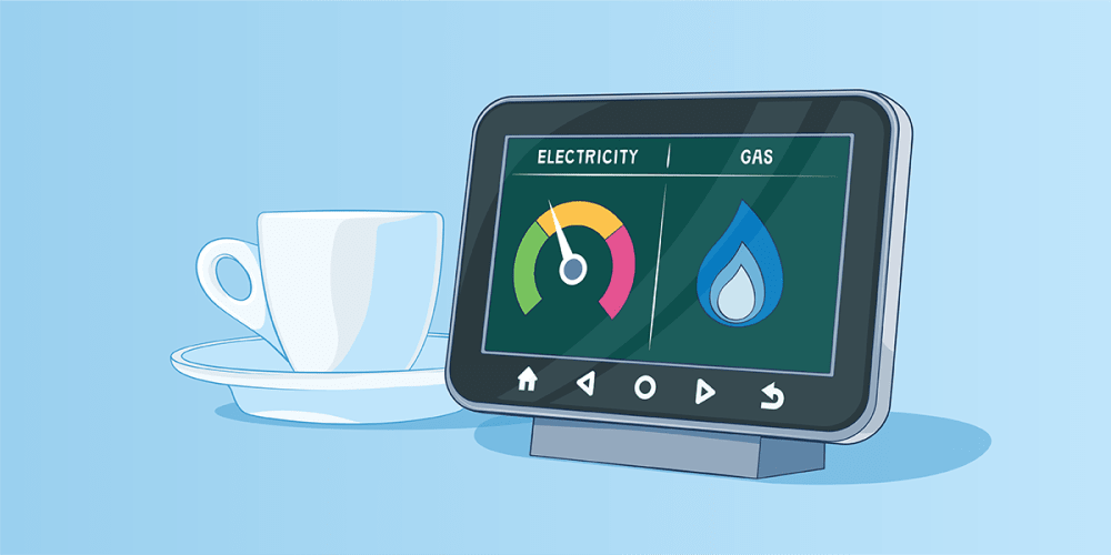 An illustration of a smart energy meter