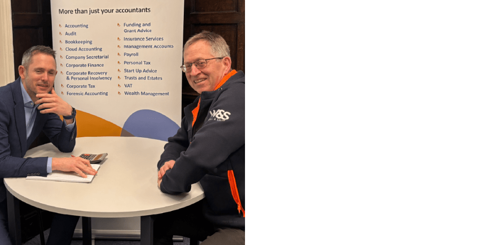 Accountant Alex Makinson from Mitchell Charlesworth and Jason Butler, founder of Well & Spire