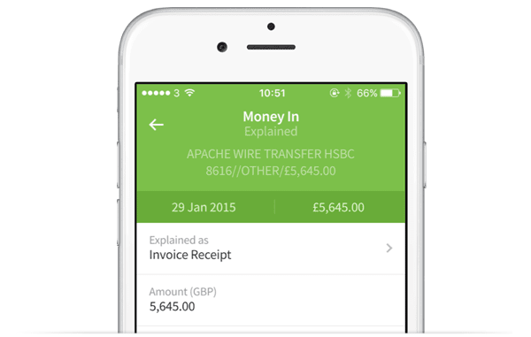 Mobile banking screenshot