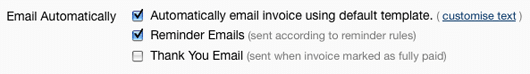 Sending Invoice Emails