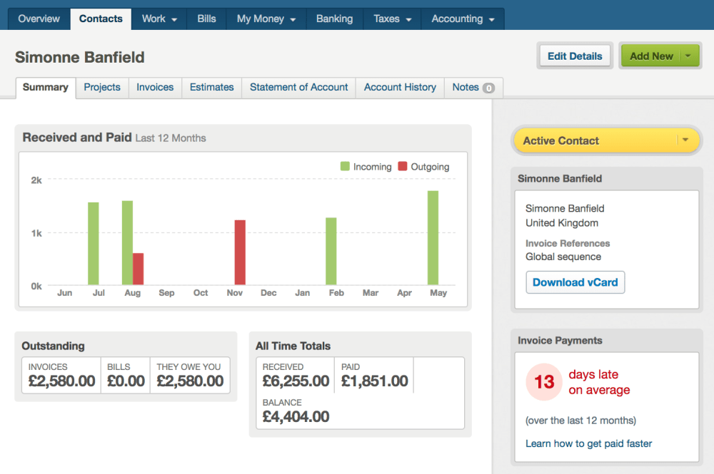 Invoice Payment panel