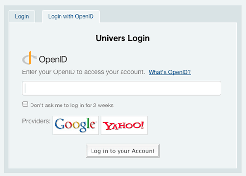 OpenID login