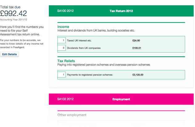 Self Assessment interface