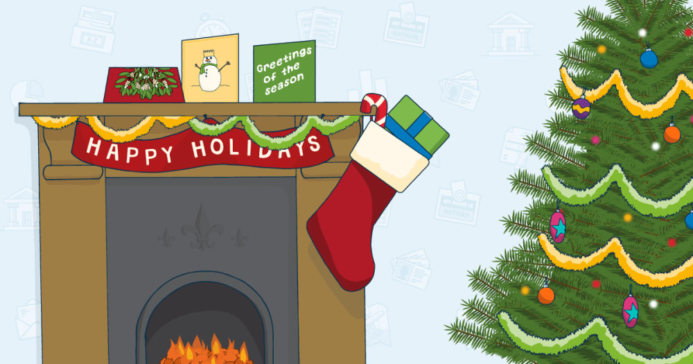 A festive FreeAgent fireplace