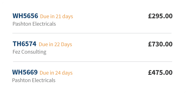 Upcoming payments in FreeAgent