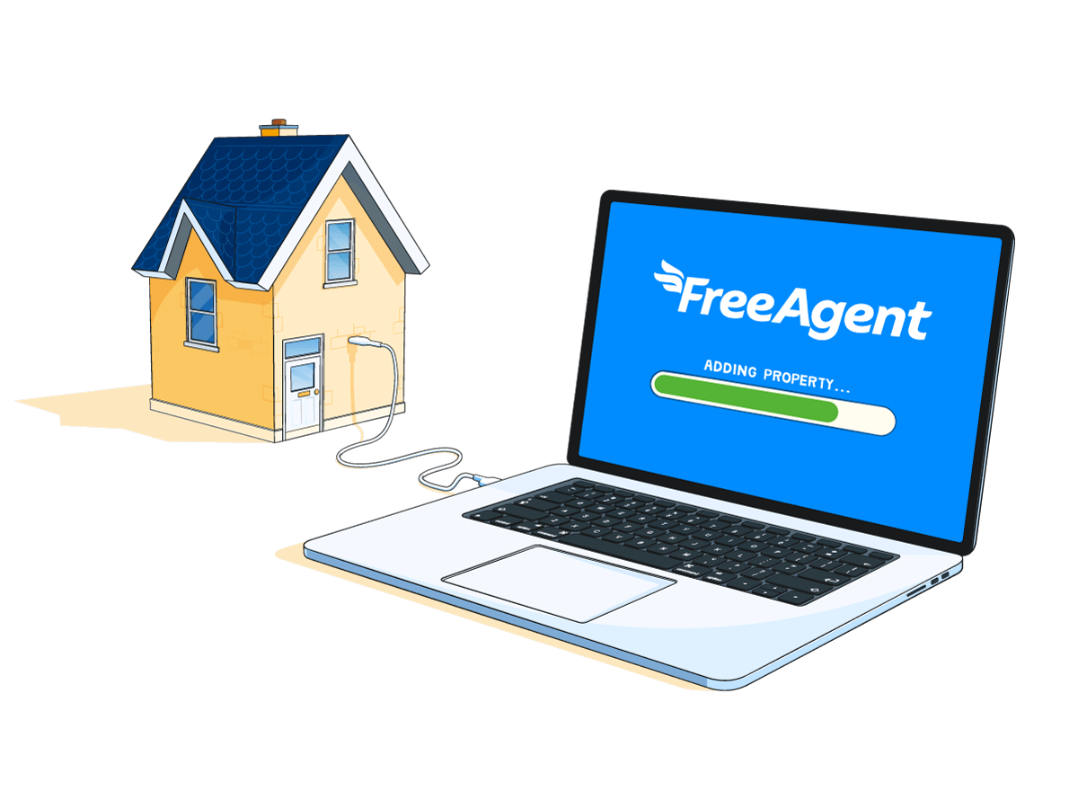 Illustration of a property being added to FreeAgent