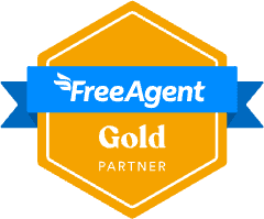 An illustration of the FreeAgent gold-level badge
