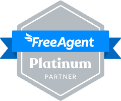 An illustration of the FreeAgent platinum-level badge