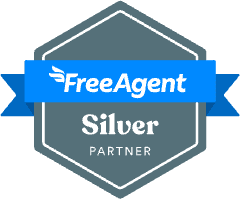 An illustration of the FreeAgent silver-level badge