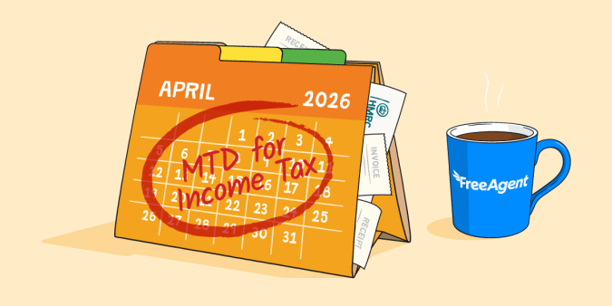 A file bursting with papers with ‘MTD for Income Tax’ written on the front.