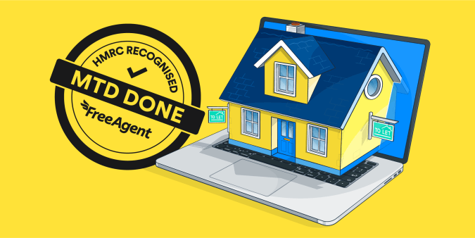A house emerging from a laptop